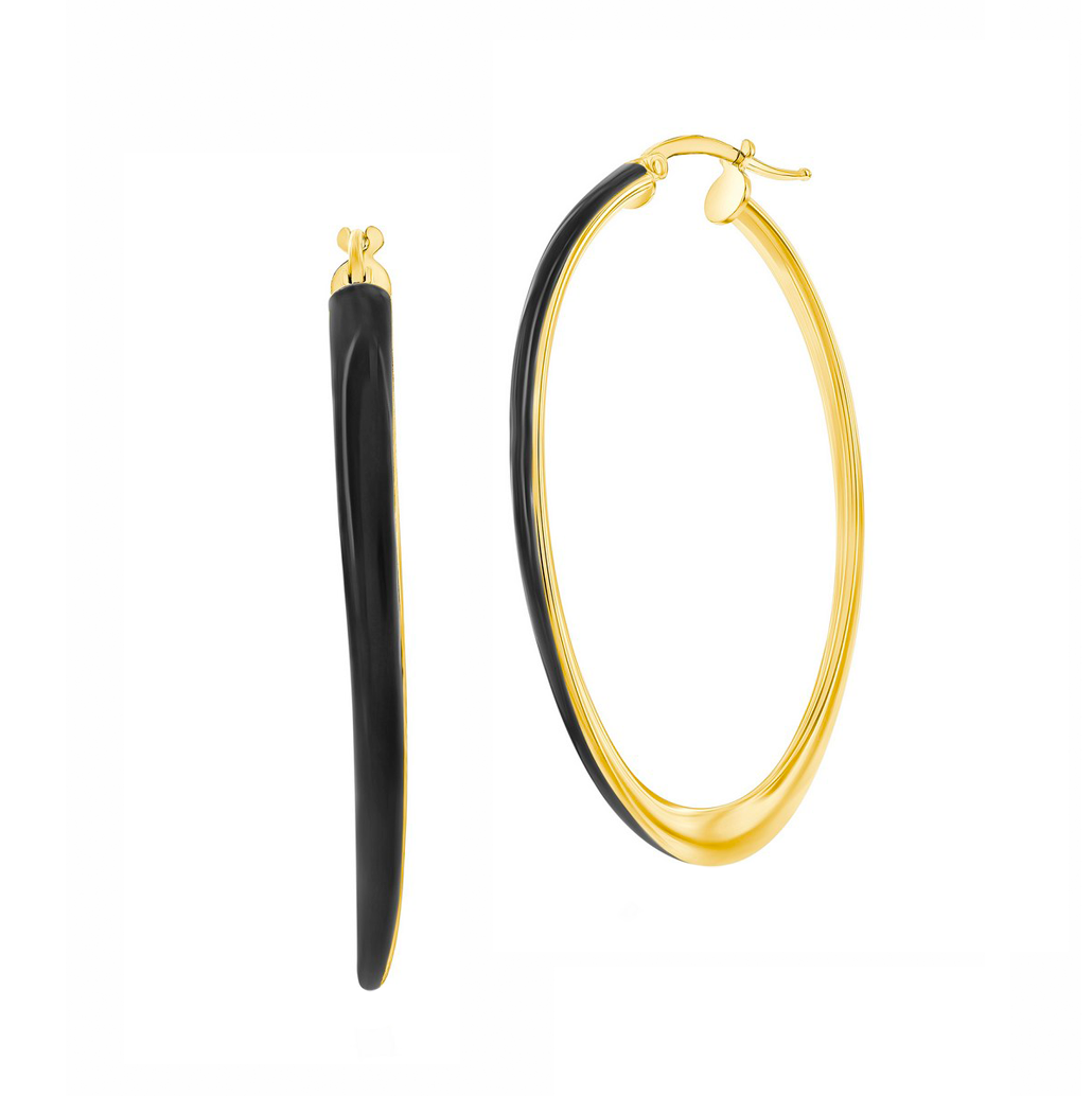 Enamel Oval Hoop Earrings Enamel Oval Hoop Earrings