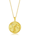 Gold Zodiac Medallion Necklace