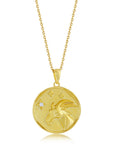 Gold Zodiac Medallion Necklace