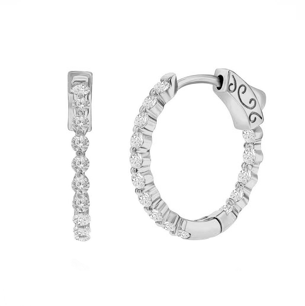Inside-Outside Sparkle Hoop Earrings