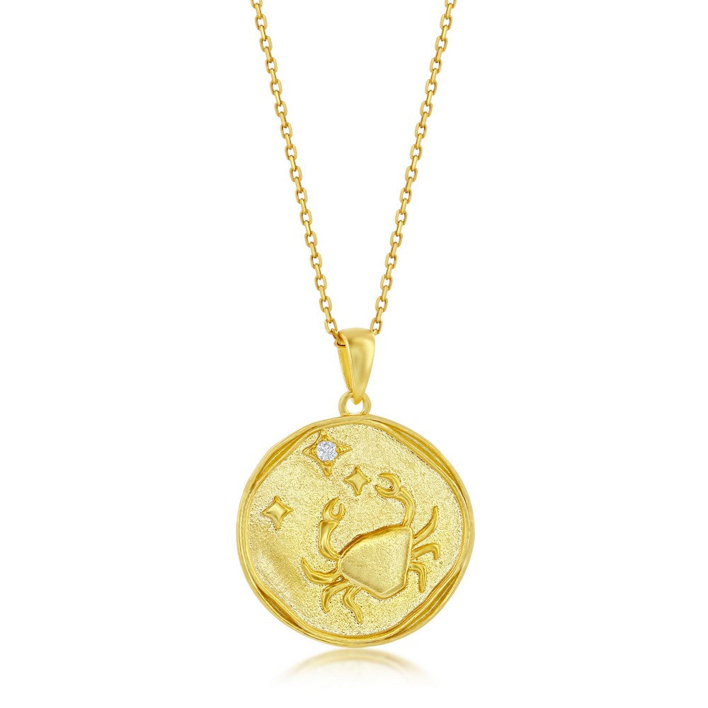 Gold Zodiac Medallion Necklace