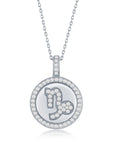 Pave Zodiac Disc Necklace