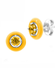 Gemstone Enamel Stud Earrings (Available in 11 Colors)