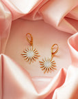 Pave Starburst Drop Earrings