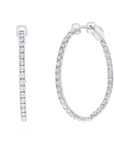 Diamond Hoop Earrings (Available in 3 Sizes)