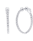 Diamond Hoop Earrings (Available in 3 Sizes)