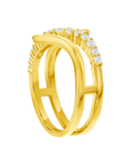 CZ Double Wave Ring