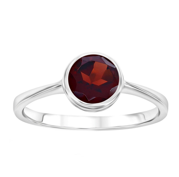 Garnet Bezel Ring