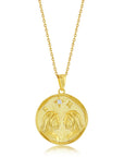 Gold Zodiac Medallion Necklace