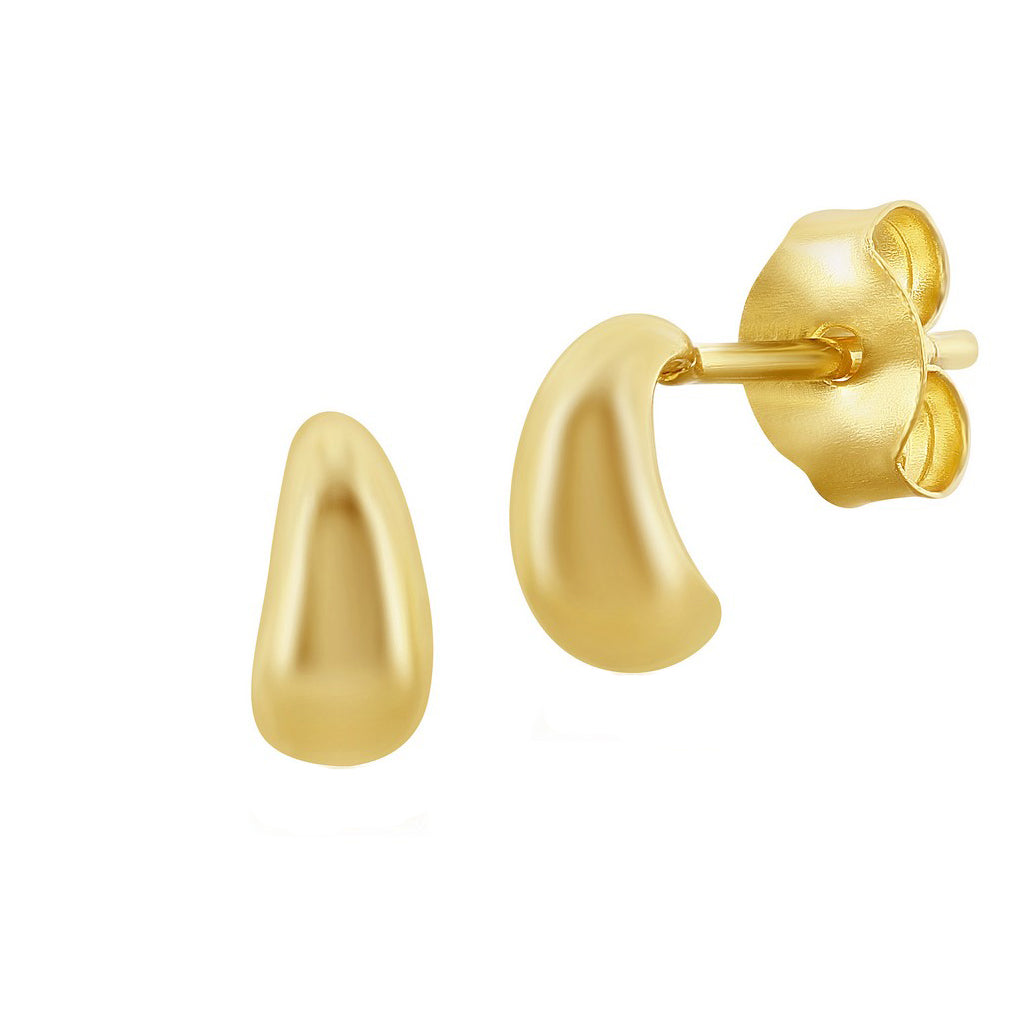 Drop Hoop Stud Earrings