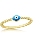 Gold Evil Eye Beaded Band