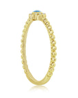 Gold Pave CZ Hamsa Evil Eye Beaded Band