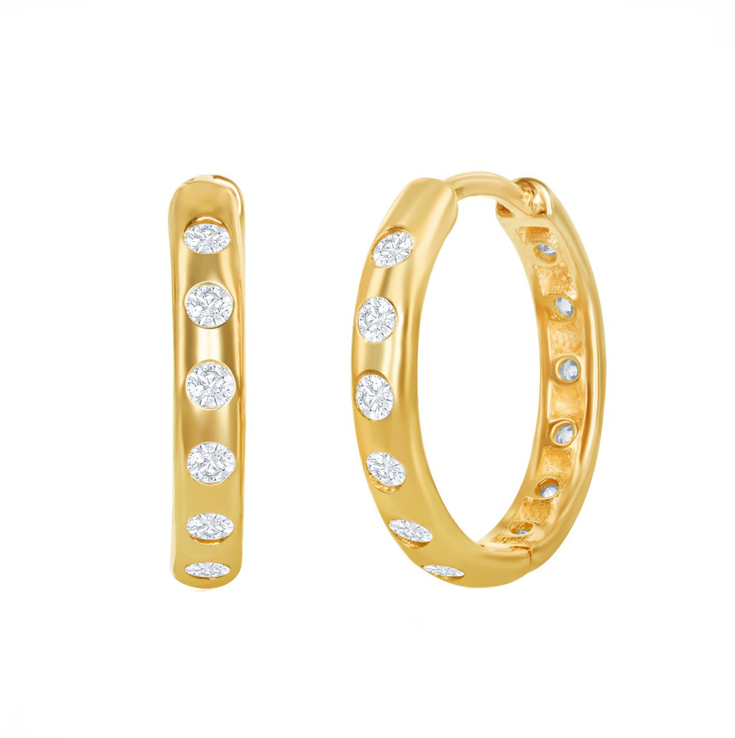 Sparkle Station Hoop Earrings