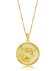 Gold Zodiac Medallion Necklace