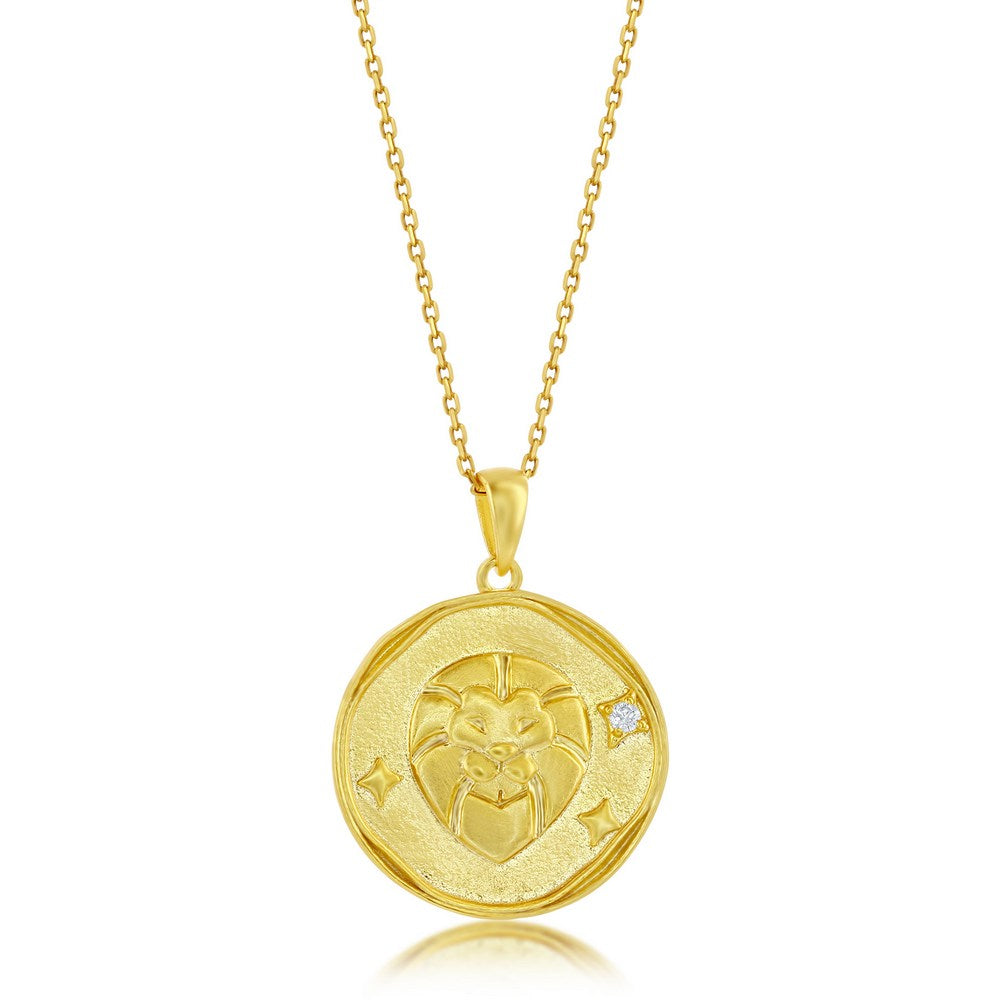 Gold Zodiac Medallion Necklace