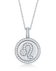 Pave Zodiac Disc Necklace