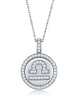 Pave Zodiac Disc Necklace