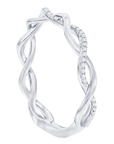Pave Diamond Open Twist Eternity Band