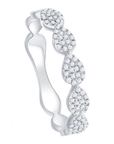 Pave Diamond Sideways Pear Station Band
