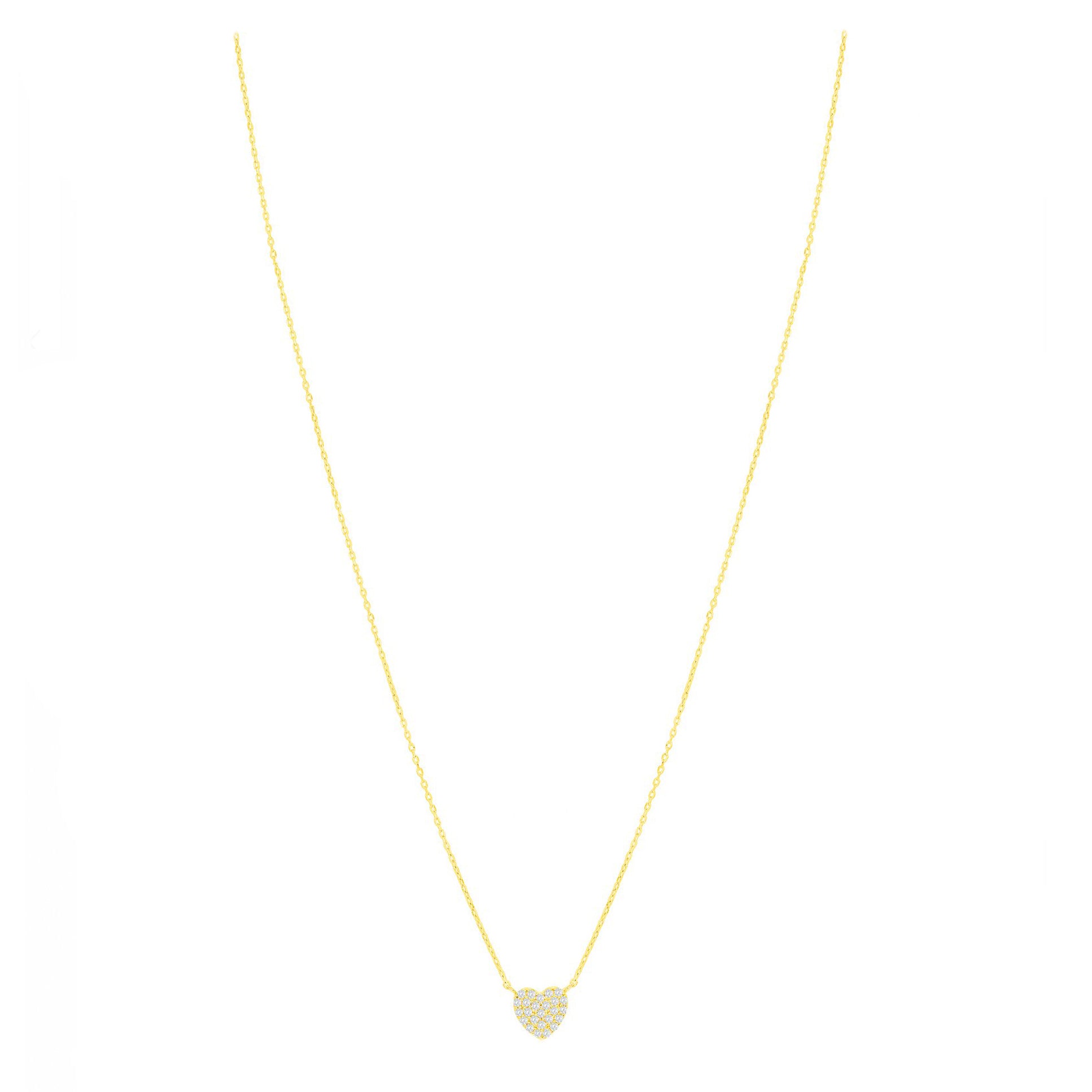 Pave Mini Heart Necklace