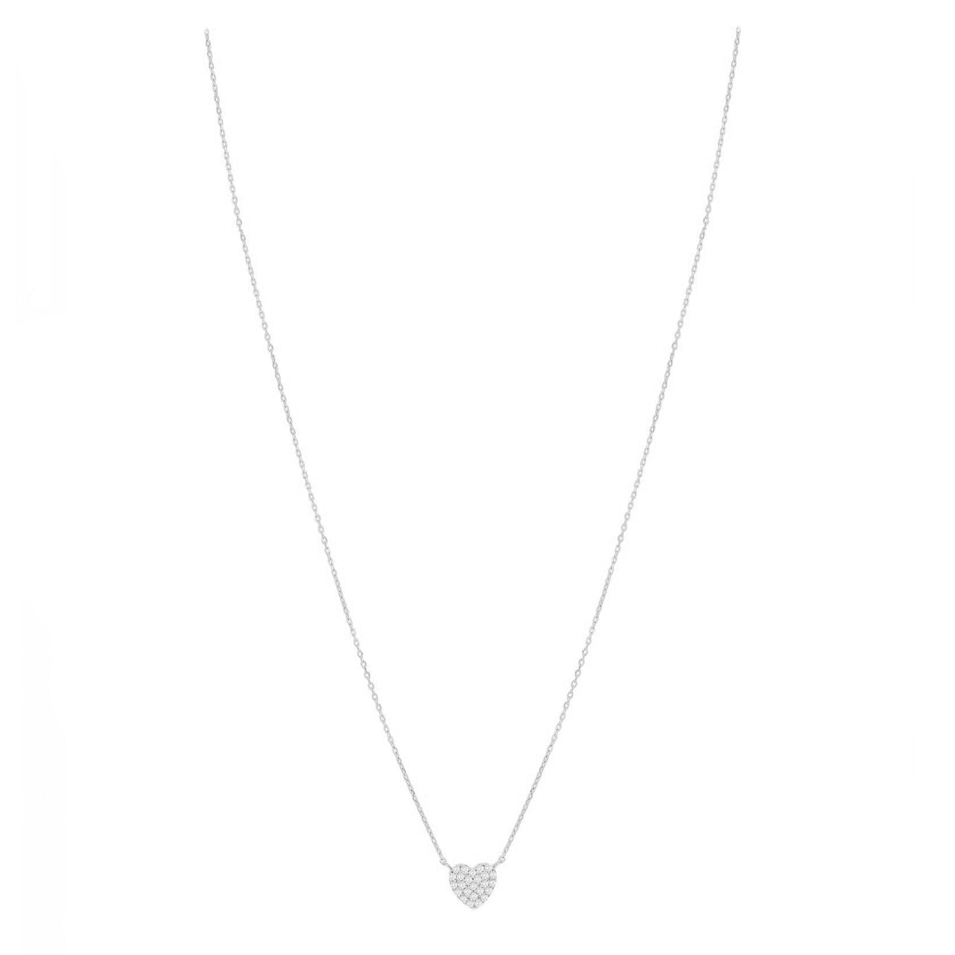 Pave Mini Heart Necklace