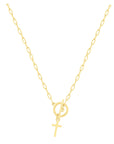 Cross Toggle Lariat Necklace