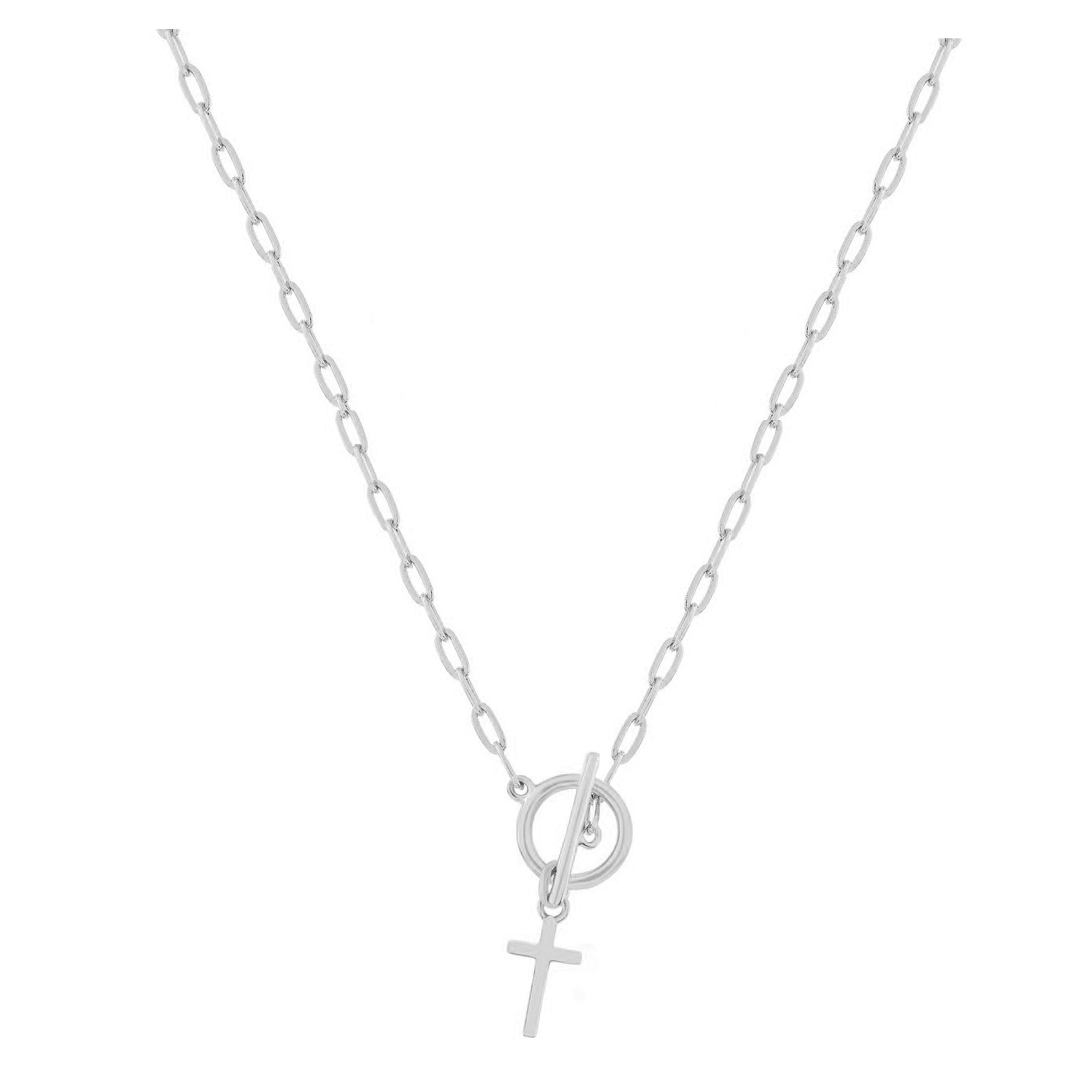 Cross Toggle Lariat Necklace