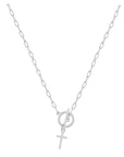 Cross Toggle Lariat Necklace