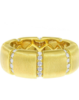 Pave Line Line Matte Gold Eternity Band