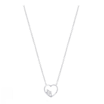 Multi-Shaped Diamond Heart Necklace