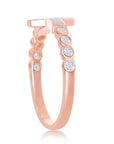 Opal Cross CZ Bezel Ring