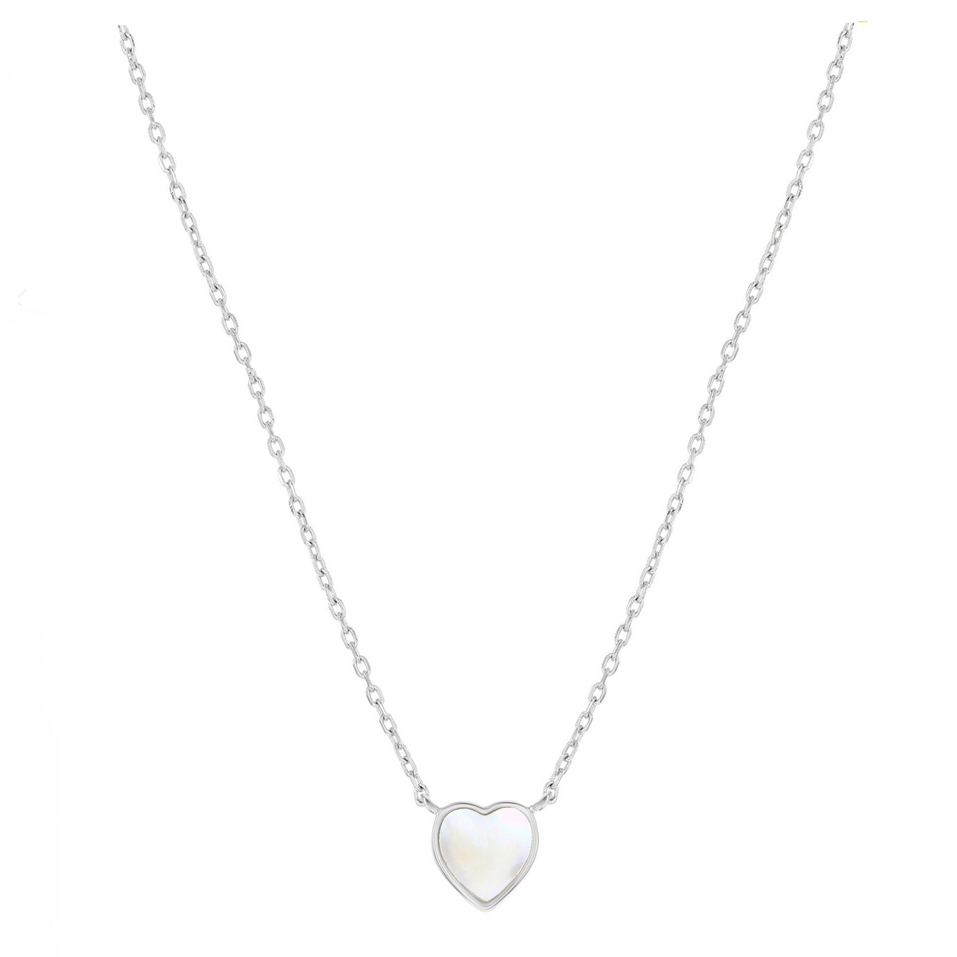 Mother-of-Pearl Mini Heart Necklace