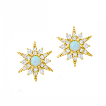 Sparke Opal Starburst Stud Earrings