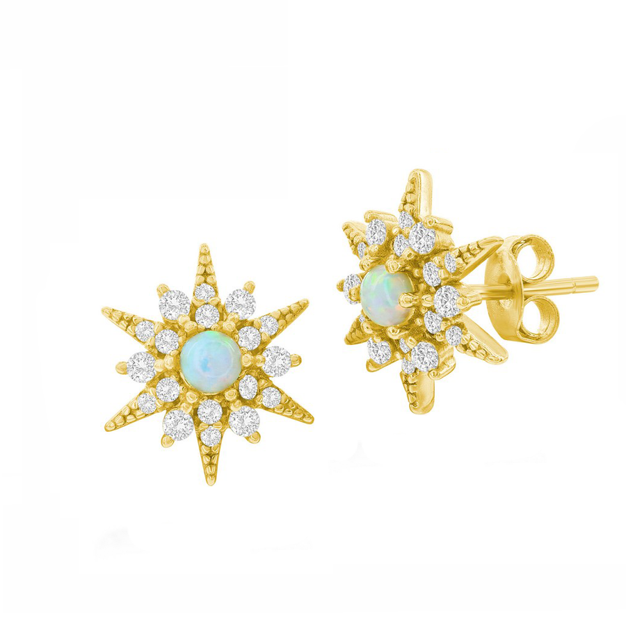 Sparke Opal Starburst Stud Earrings