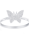 Pave Diamond Butterfly Ring