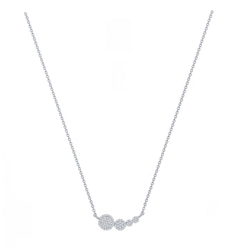 Pave Diamond Graduated Disc Necklace