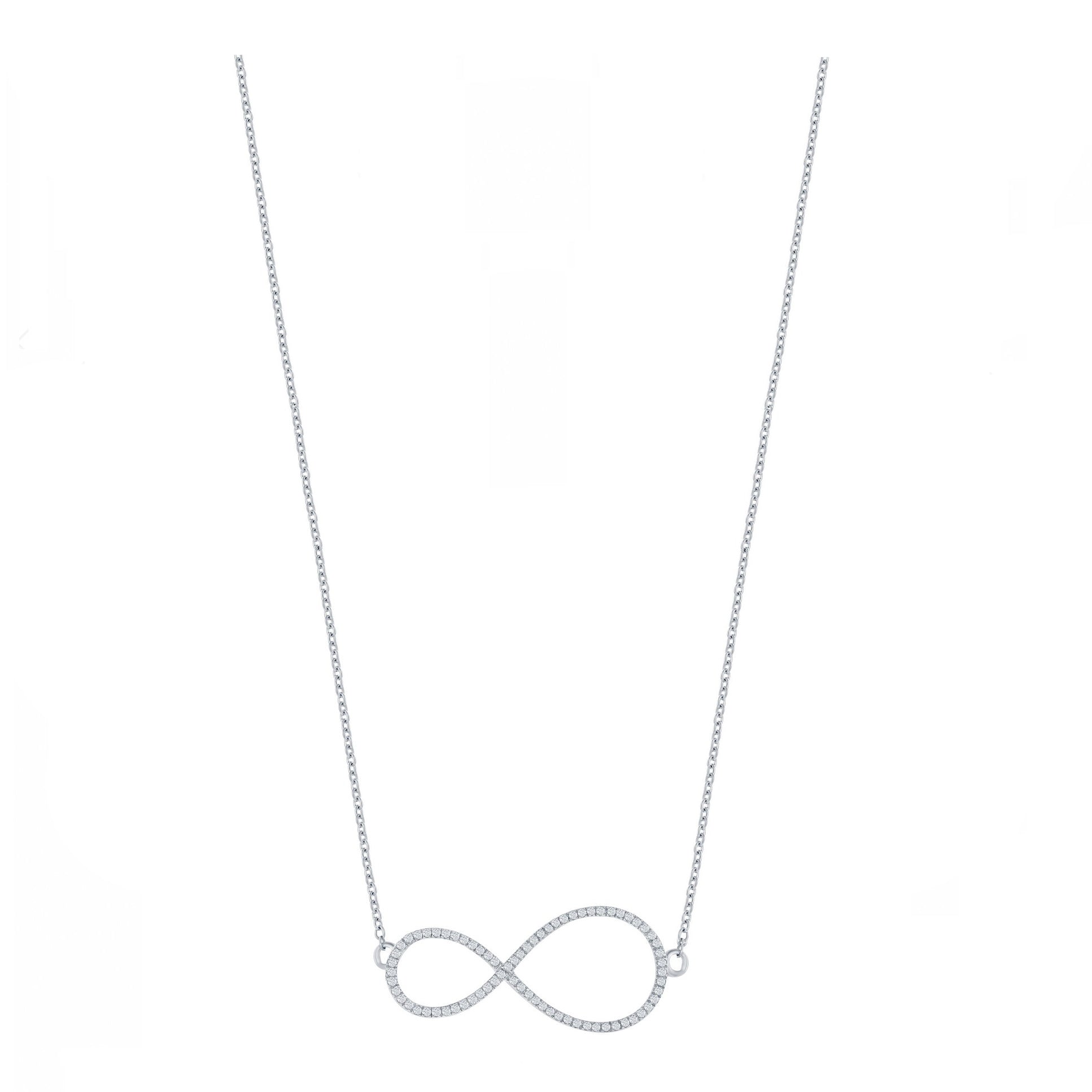Pave Diamond Infinity Necklace
