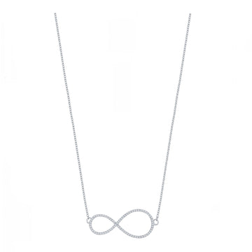 Pave Diamond Infinity Necklace