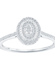 Pave Diamond Oval Frame Ring