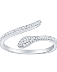 Pave Diamond Snake Ring