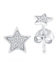 Pave Diamond Star Stud Earrings