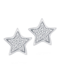 Pave Diamond Star Stud Earrings