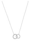 Pave Interlocking Circles Necklaces