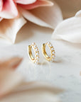 Pearl Huggie Earrings