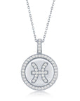 Pave Zodiac Disc Necklace