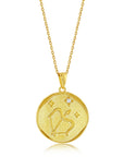 Gold Zodiac Medallion Necklace