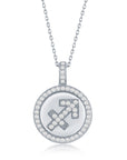 Pave Zodiac Disc Necklace