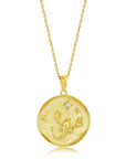Gold Zodiac Medallion Necklace
