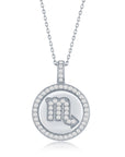 Pave Zodiac Disc Necklace