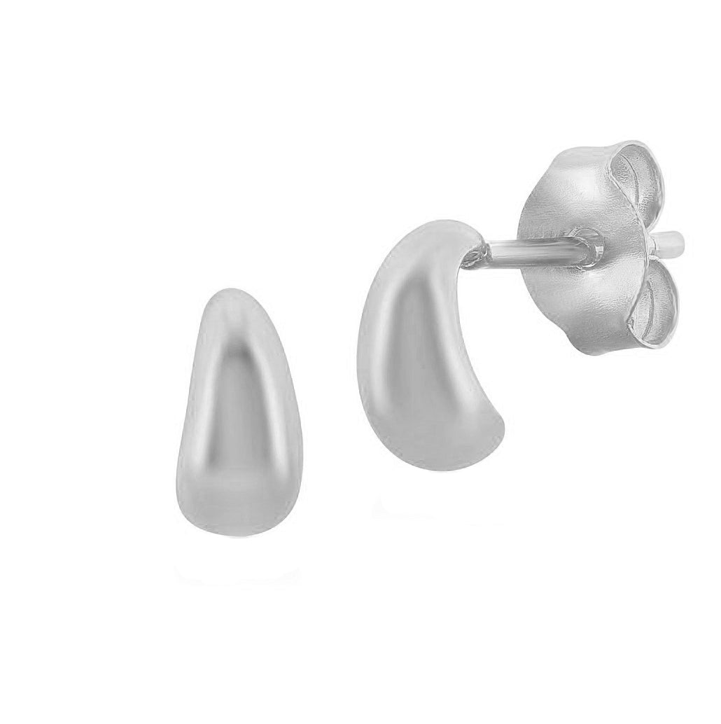 Drop Hoop Stud Earrings